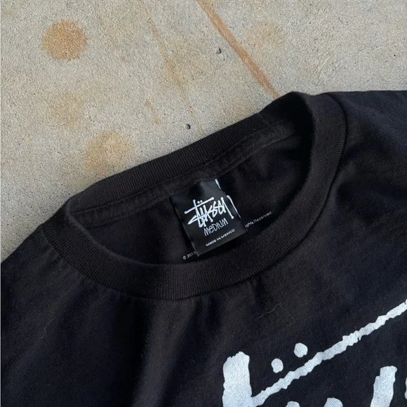 Stussy X MTV Raps Black Graphic T-Shirt for Men - Picture 4 of 6